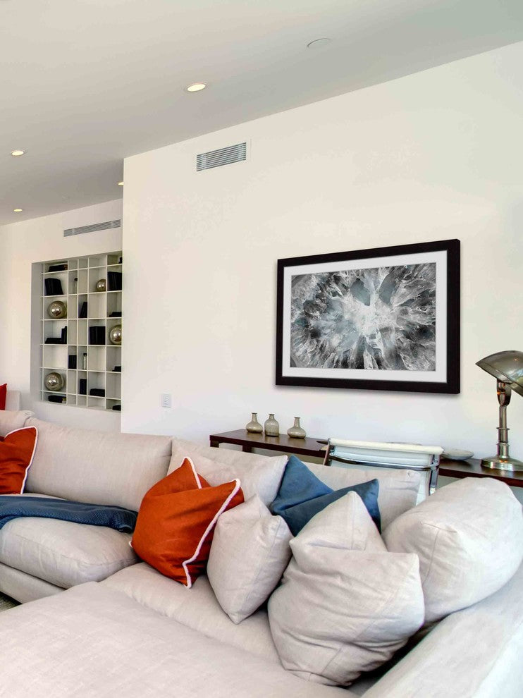 "Crystalline White" Framed Art Print