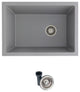 25 inch Dual Mount Single Bowl Gray Granite Laundry Sink S-825L