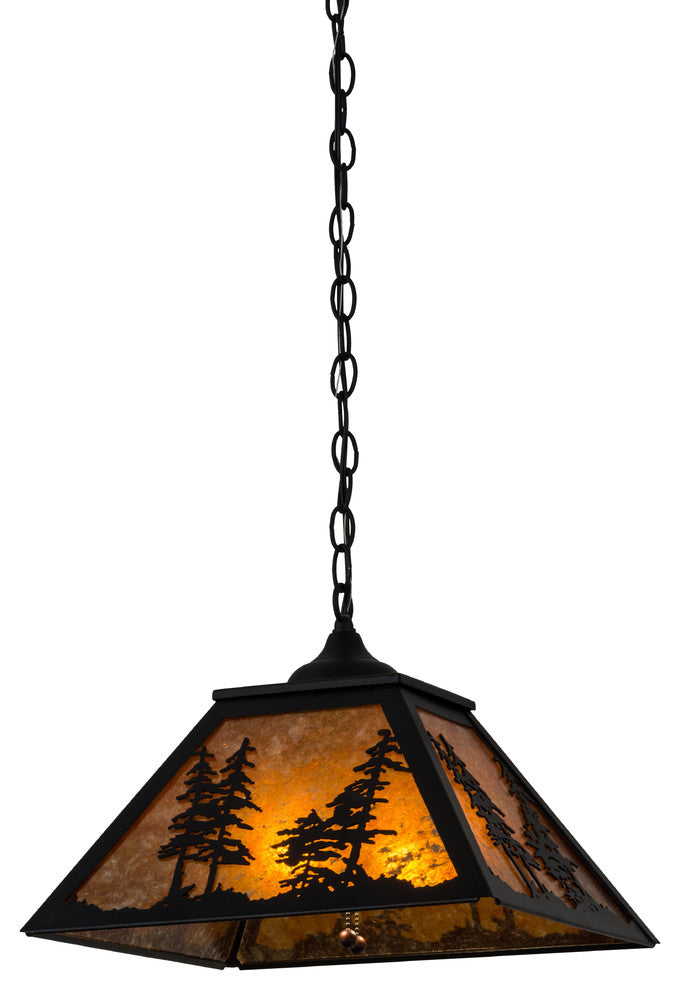 16Sq Tall Pines Pendant