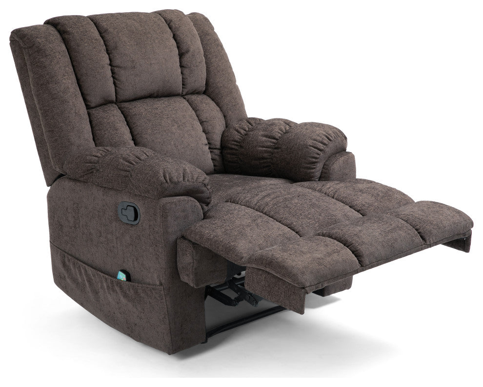 Siloam Contemporary Pillow Tufted Massage Recliner