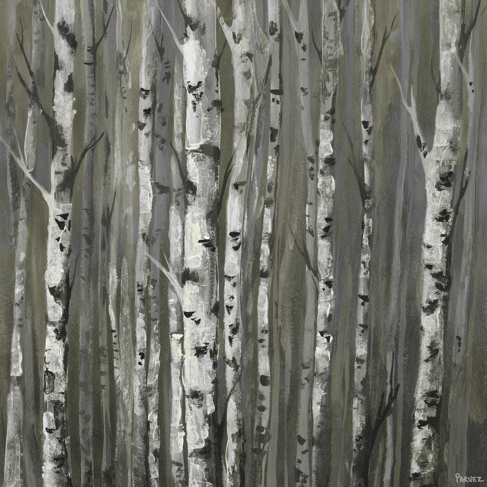 "Twigs and Trunks Forest" Painting Print on Wrapped Canvas, 48"x48"