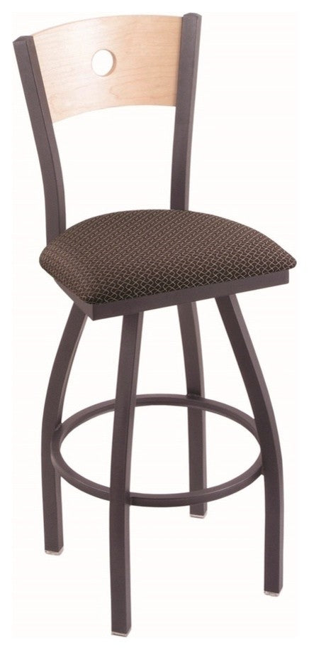 Holland Bar Stool, 830 Voltaire 36 Bar Stool, Pewter Finish