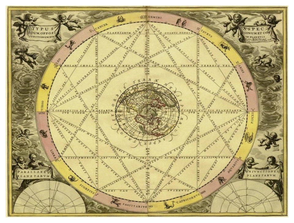 "Maps of the Heavens: Typhus Aspec" Paper Print by Andreas Cellarius, 26"x20"