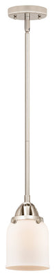 Small Bell Mini Pendant, Polished Nickel, Matte White, Matte White