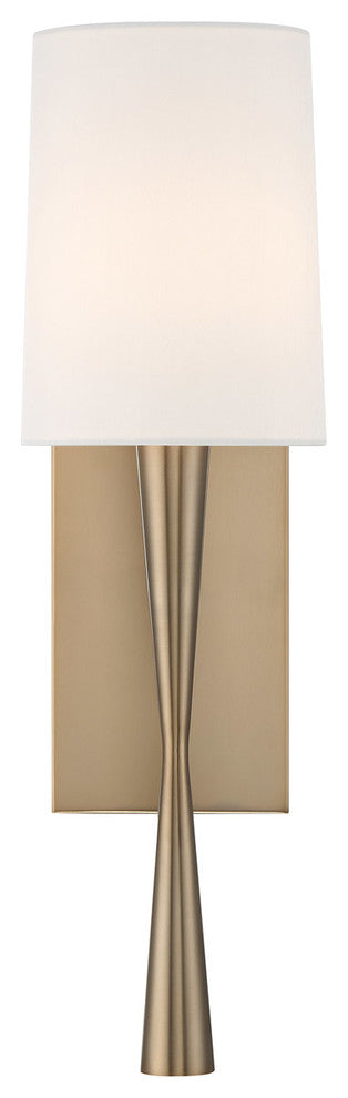 Crystorama Trenton 1-Light Sconce, Aged Brass