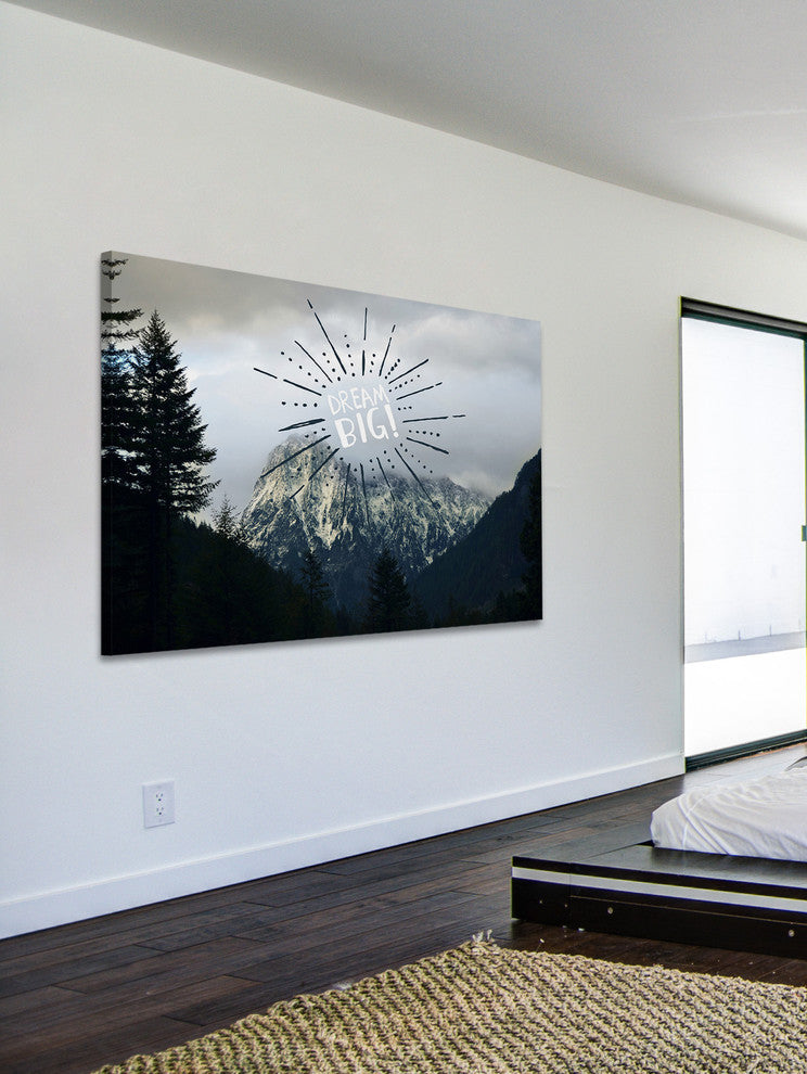 "Dream Big Text" Painting Print on Wrapped Canvas
