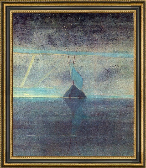 Mikalojus Ciurlionis Capricon - 20" x 25" Framed Premium Canvas Print