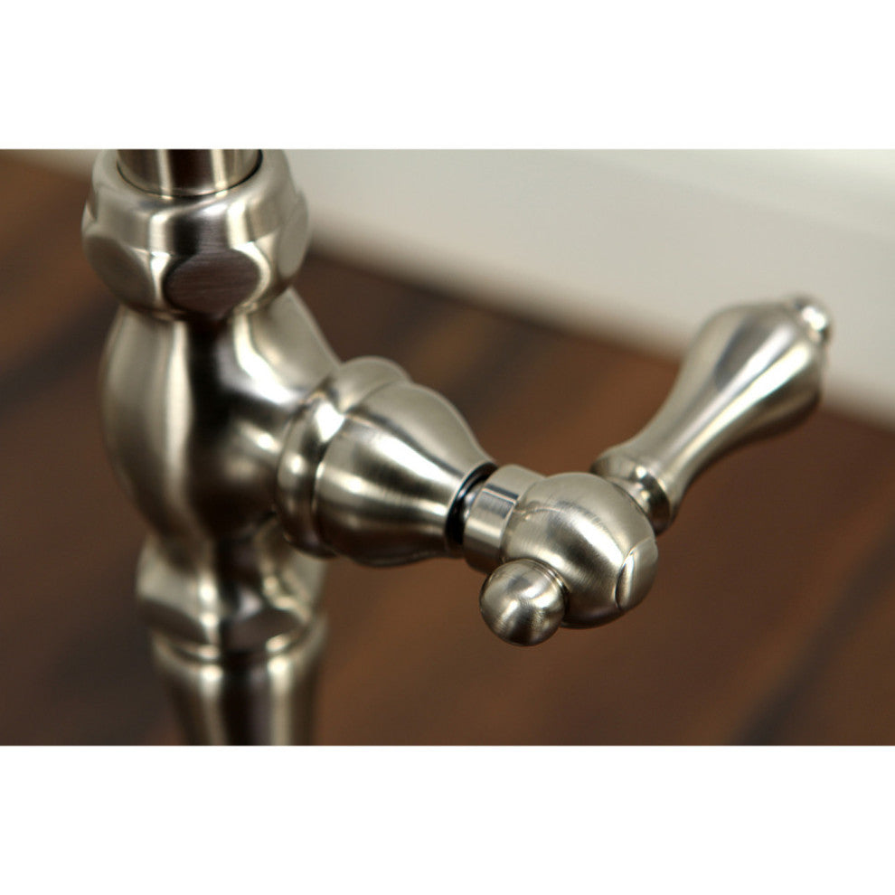 CCK103T8 Freestanding Tub Faucet Package With Supply Line, Brushed Nickel