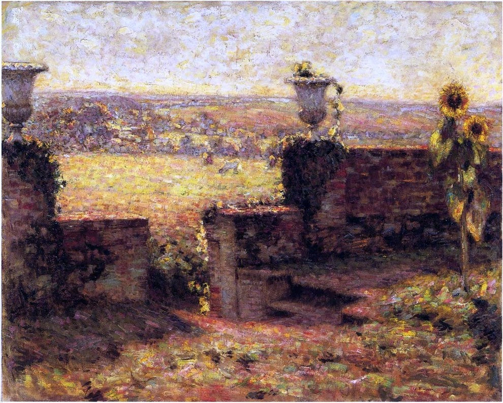 Henri Le Sidaner A Terrace in Gerberoy, 20"x25" Wall Decal