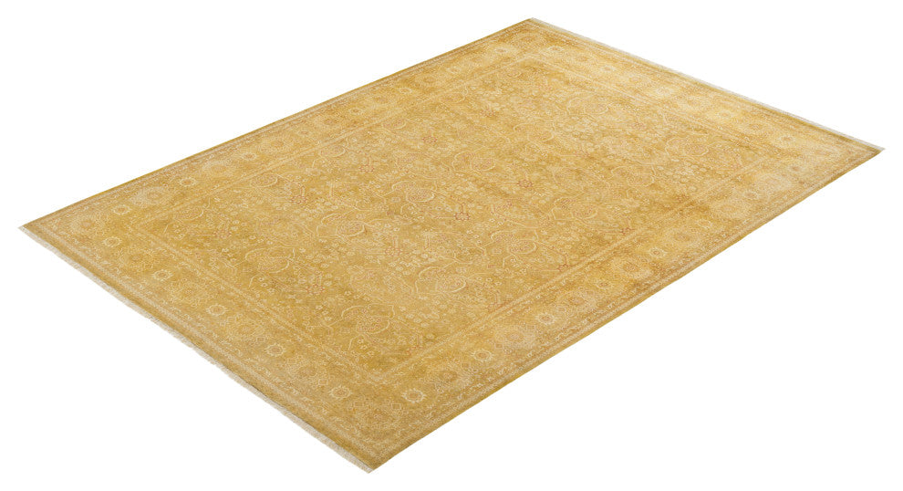 Mogul, One-of-a-Kind Hand-Knotted Area Rug Green, 6'1"x8'8"