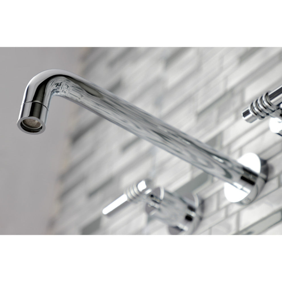 KS8021ML Two-Handle Wall Mount Tub Faucet, Polished Chrome