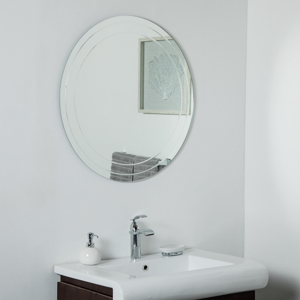 Turner Frameless 30" Round Wall Mirror