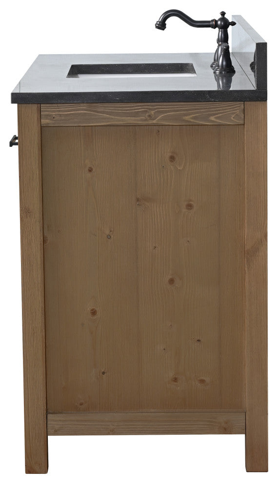 Jasper 48" Bathroom Vanity, Textured Natural, Blue Limestone