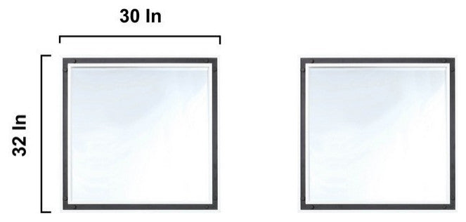 Ziva White 80" Double Vanity, Cultured Marble Top, 30" Mirrors