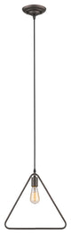 Ironclad 1-Light Rubbed Bronze Ceiling Mini Pendant 15"