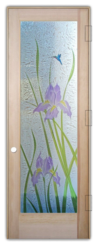 Interior Prehung Door or Interior Slab Door - Iris Hummingbird - Douglas Fir...