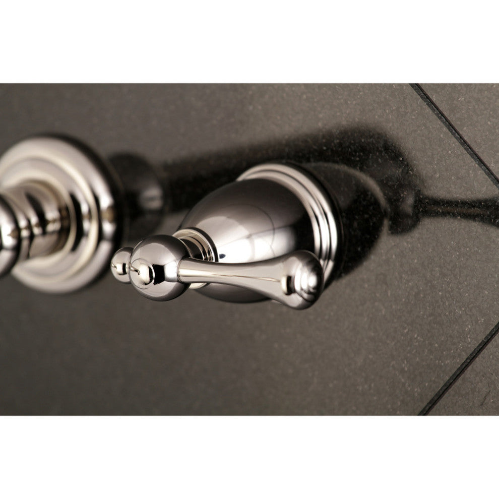 KS7026BL Two-Handle Wall Mount Tub Faucet, Polished Nickel