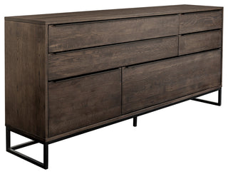 Nevada Rustic 2-Piece set With Dining Table and Sideboard, Dark Brown