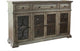 Keystone Rustic Solid Wood Sideboard/Media Console With 4-Doors 3-Drawers