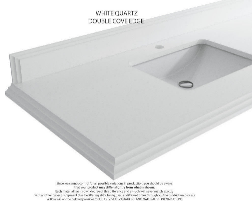 Malibu 72 Double Sink Bath Vanity in Black 1.5" White Quartz