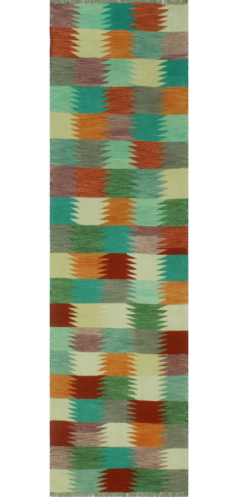 Winchester Kilim Cadie Red/Ivory Runner, 2'9x9'8
