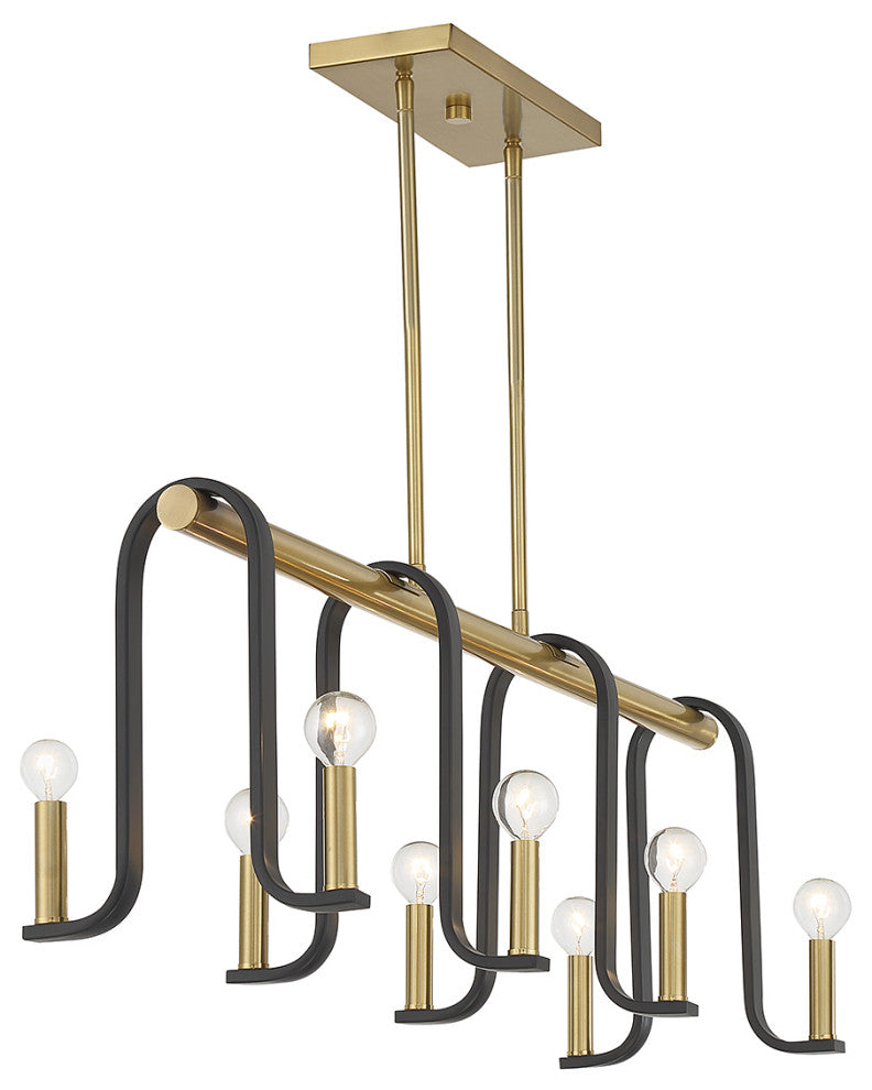 Savoy House 1-5533-8-143 8-Light Linear Chandelier, Archway