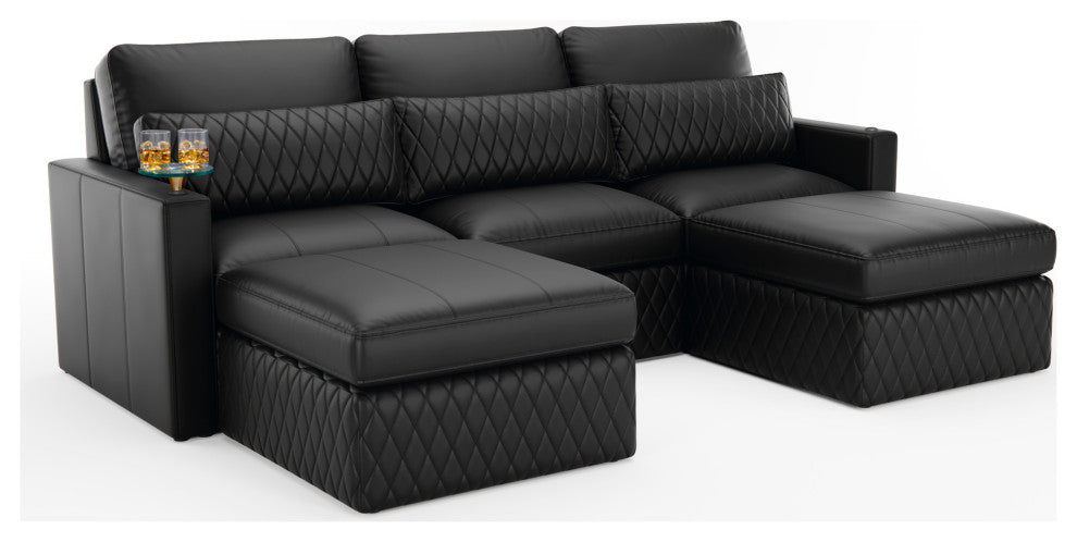Seatcraft Diamante, Black, 5-Piece Sofa
