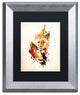 Robert Farkas 'El Guepardo' Art, Silver Frame, Black Mat, 14x11