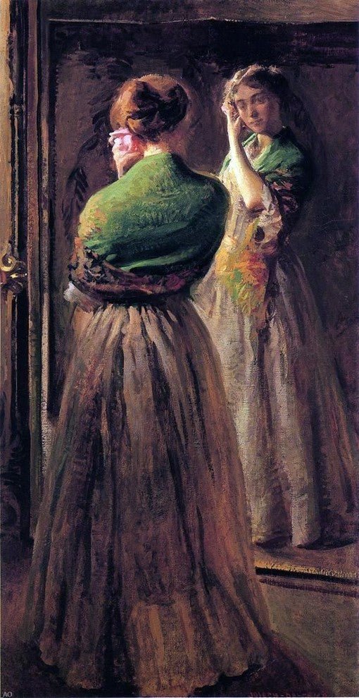 Joseph Rodefer De Camp Girl With a Green Shawl Wall Decal