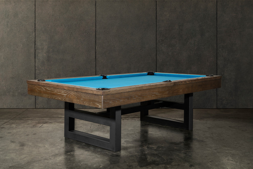 Mckay 8' Slate Pool Table, Brown Wash