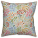 Wild Flower Floral on Blue 18x18 Spun Poly Pillow