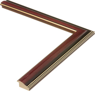 Mahogany Lacquer With Gold Picture Frame, 1-5/8", Easle Back, 4 x 6