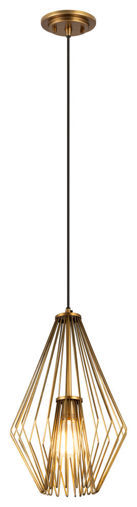 Zlite 442MP12-RB 1-Light Mini Pendant, Rubbed Brass