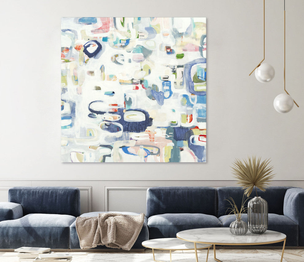 Modern Pyramid - 72 x 72 by Terri Burris