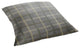 Sunbrella Tartan Gray Plaid Outdoor Square Floor Pillow, 26x26