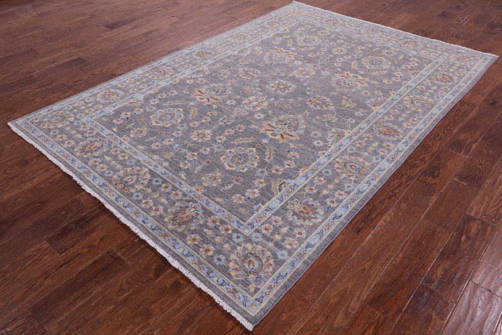 Turkish Oushak Handmade Wool Rug 6' 0" X 8' 9" - Q12822
