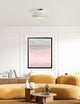 Radiance Large Tier Pleated Semi-Flush, Bisque Frame, Brushed Nickel Metal, LED