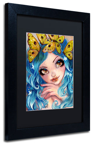 Natasha Wescoat 'Crown Of Butterflies' Art, Black Frame, Black Mat, 11x14