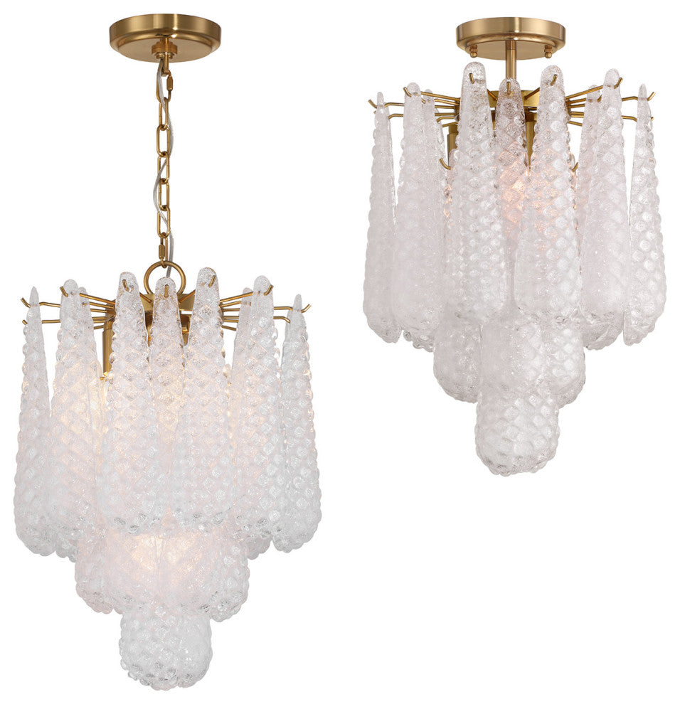 Crystorama Lighting Group OLL-6004_CEILING Ollie 4 Light 14"W - Aged Brass /