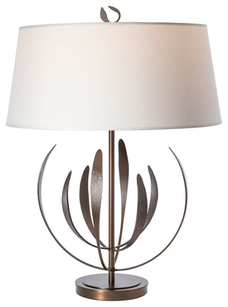Dahlia Table Lamp, Bronze Finish, Natural Anna Shade