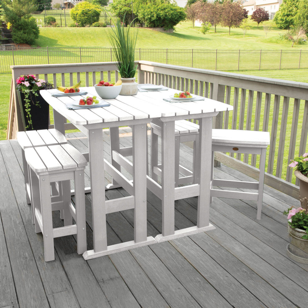 Lehigh 6pc Counter Height Balcony Set, White