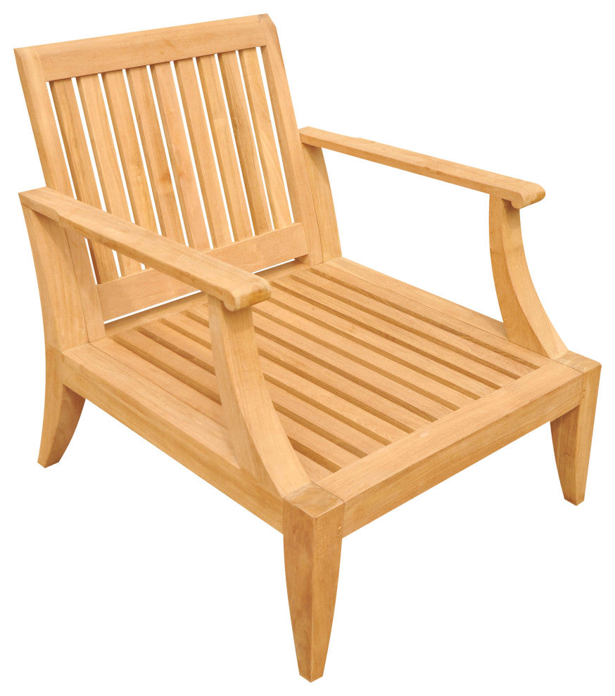 6-Piece Lagos Outdoor Teak Sofa Set With Sunbrella Cushions Dupione Walnut