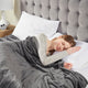 Serta Plush Heated Blanket, Dark Grey