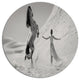 Woman With Majestic Horse, Animal Large Disc Metal Wall Art, 23"