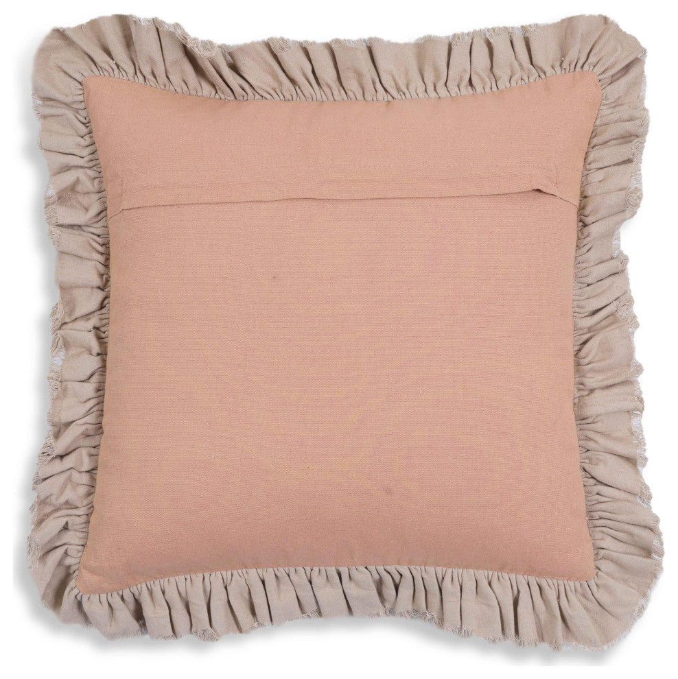 Alessia Distressed Pink Velvet Pillow