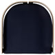 Clarence Faux Leather 23" Dining Stool, Black Leather
