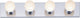 4 Light 24" Vanity Strip