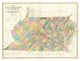 "Map of Virginia, Maryland and Delaware, 1839" Print by David H. Burr, 18"x14"