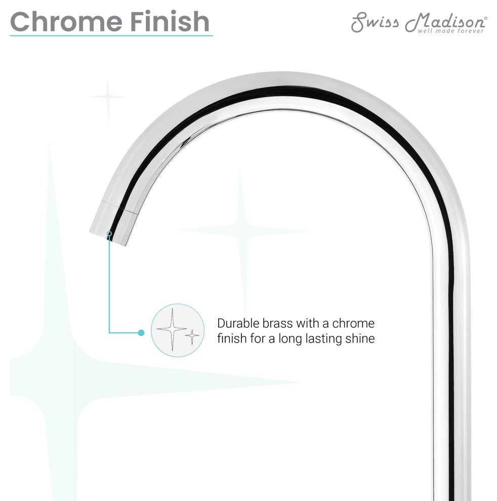 Daxton 8" Widespread, Cross Handle, Bathroom Faucet, Chrome