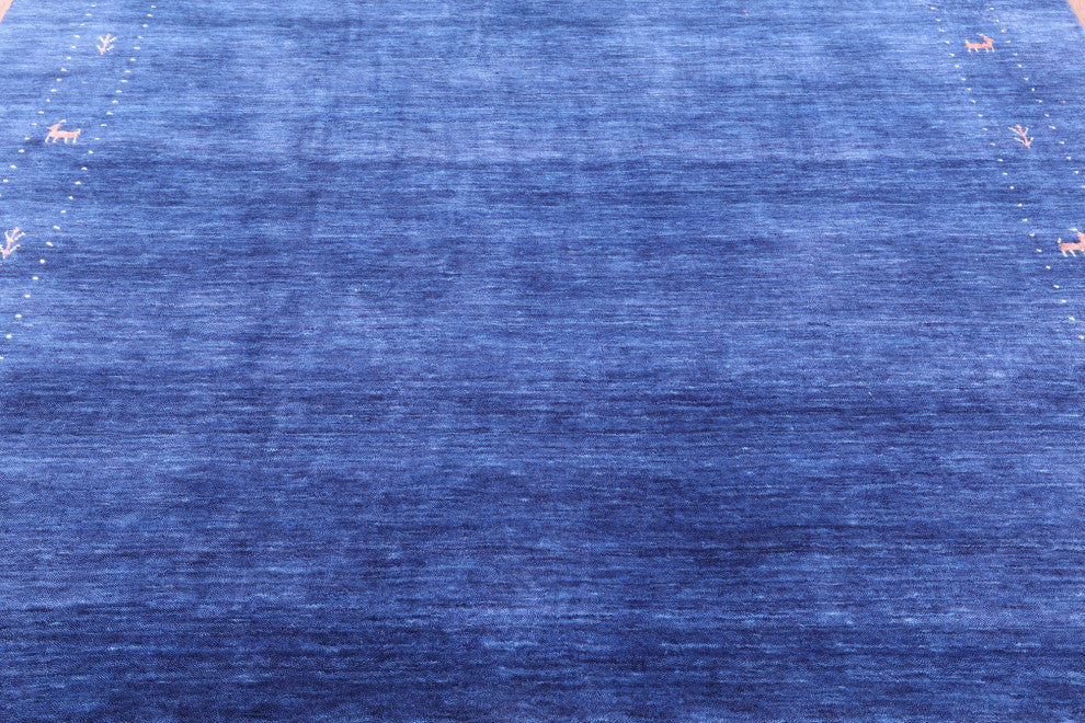 6' Square Persian Gabbeh Hand Knotted Wool Rug - Q15034